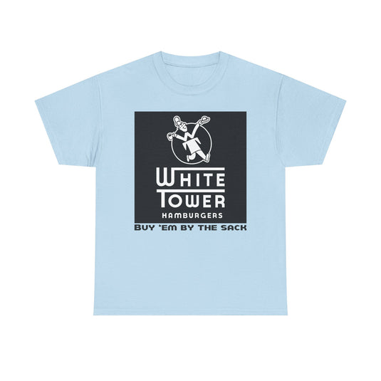 White Tower Hamburgers Buy Em By The Sack Vintage Logo T-Shirt