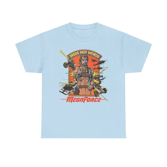 Megaforce Deeds Not Words 1982 Movie T-shirt
