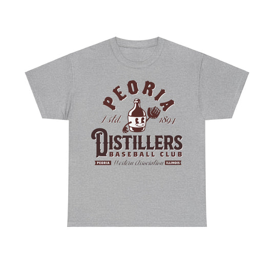 Peoria Distiller Est 1894 Illinois Baseball T-shirt