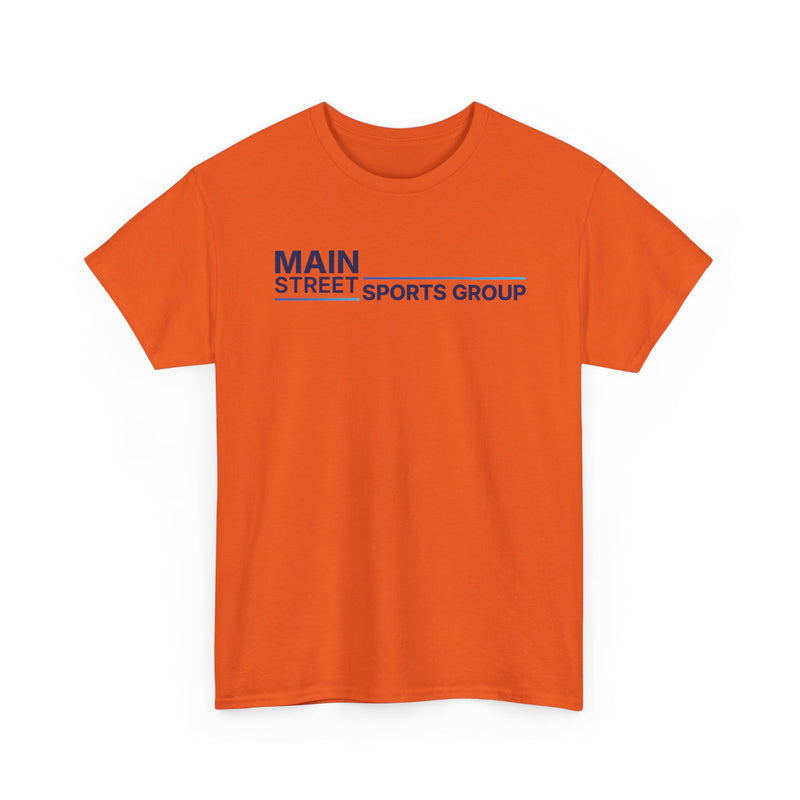 Load image into Gallery viewer, Main Street Sports Group T-Shirt Athletic Company Logo Blue Tee
