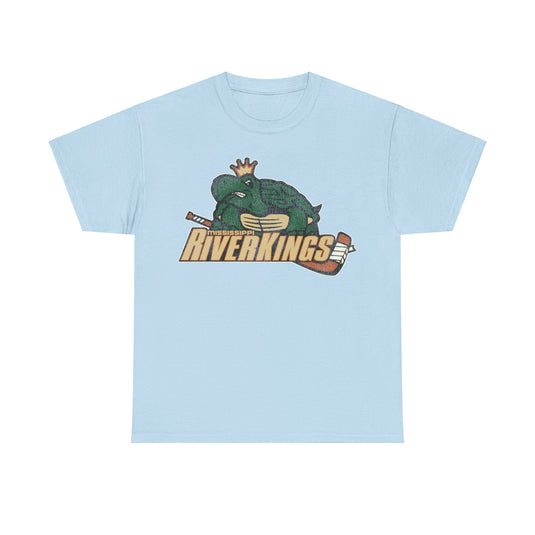 Mississippi Riverkings Hockey Team Nostalgic Logo T-shirt