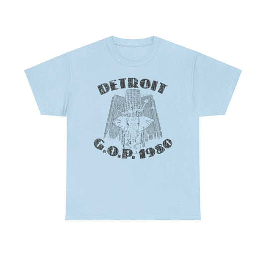 Detroit Michigan GOP Republican 1980 Political T-shirt