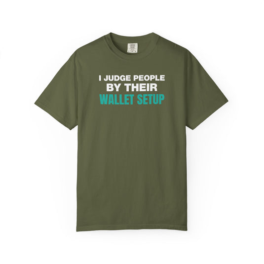 Wallet Setup Credit Card Points Miles Travel Teal T-shirt