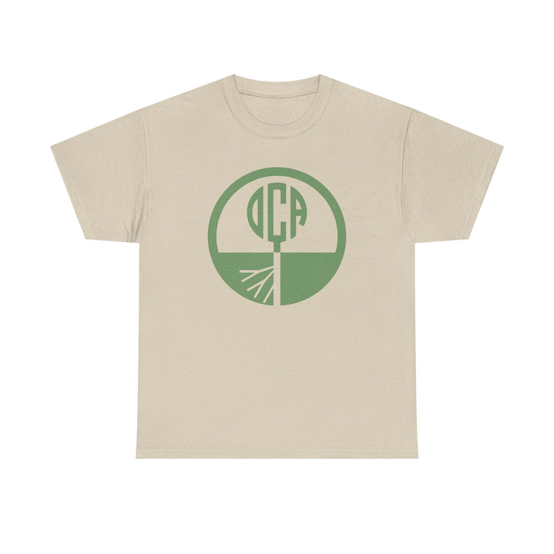 Load image into Gallery viewer, DCA Outdoor T-Shirt Defunct Outdoor Recreation Company Bankrupt Logo Tee
