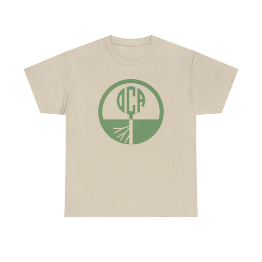 DCA Outdoor T-Shirt Defunct Outdoor Recreation Company Bankrupt Logo Tee