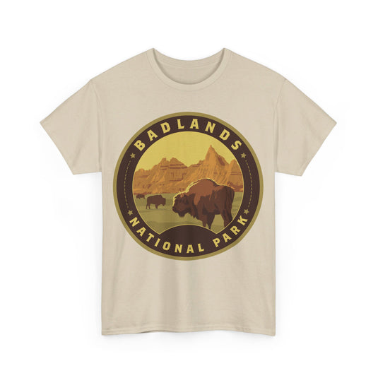 Badlands National Park South Dakota Round Logo T-shirt