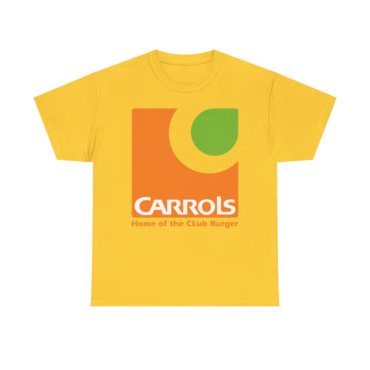 Carrols Home of Club Burger Vintage Classic Chain Restaurant Logo T-Shirt