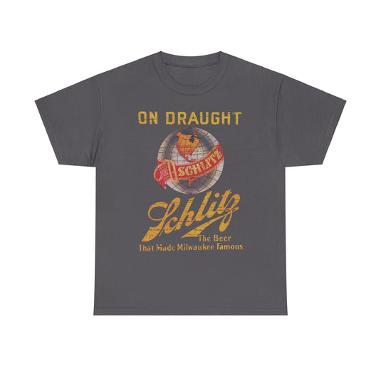 Schlitz Beer Milwaukee on Draught Wisconsin Brewery T-shirt