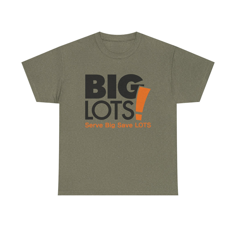 Load image into Gallery viewer, Big Lots T-Shirt Defunct Discount Retail Store Serve Big Save Lots Tee
