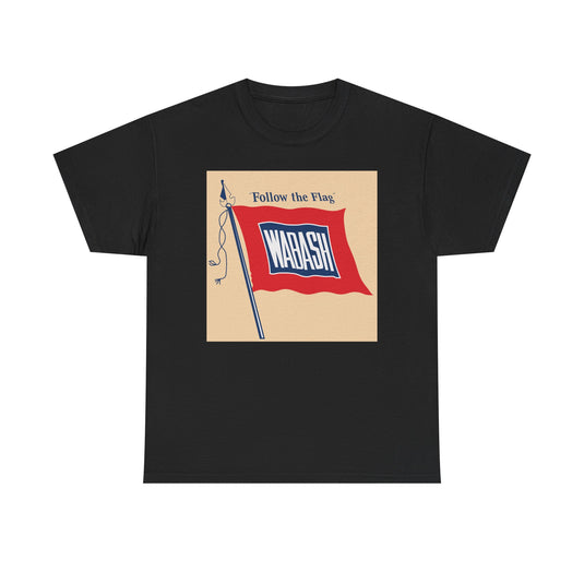 Wabash Follow The Flag Vintage Railroad Logo Train T-Shirt