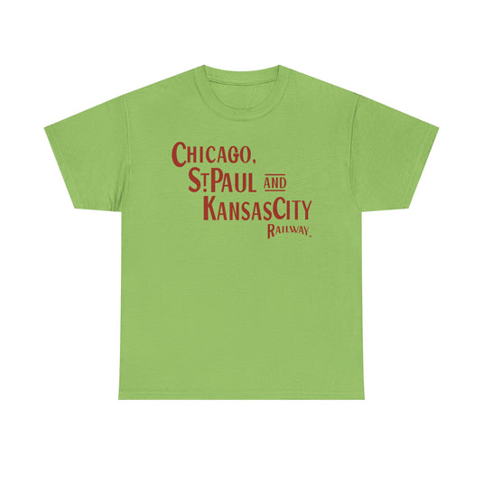 Chicago St Paul Kansas City Railway Railroad Logo Vintage T-Shirt