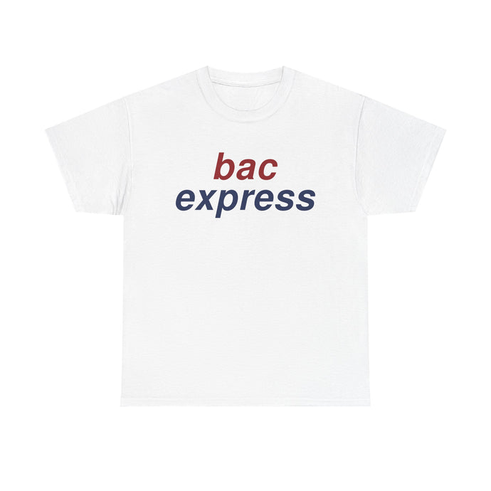BAC Express Red Blue Two-Tone Aviation Commuter Airline Retro Logo T-shirt