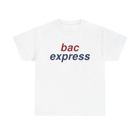 BAC Express Red Blue Two-Tone Aviation Commuter Airline Retro Logo T-shirt