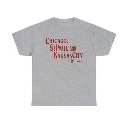 Chicago St Paul Kansas City Railway Railroad Logo Vintage T-Shirt