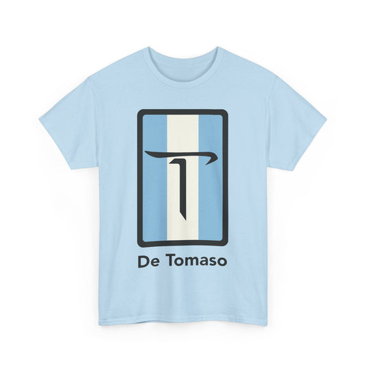 De Tomaso Italian Sports Car Manufacturer Blue Stripe T-shirt