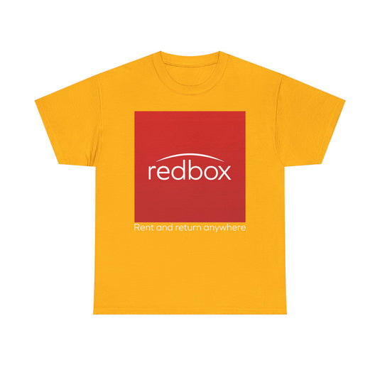 Redbox DVD Movie Rental Kiosk Red Square Logo Nostalgic T-shirt