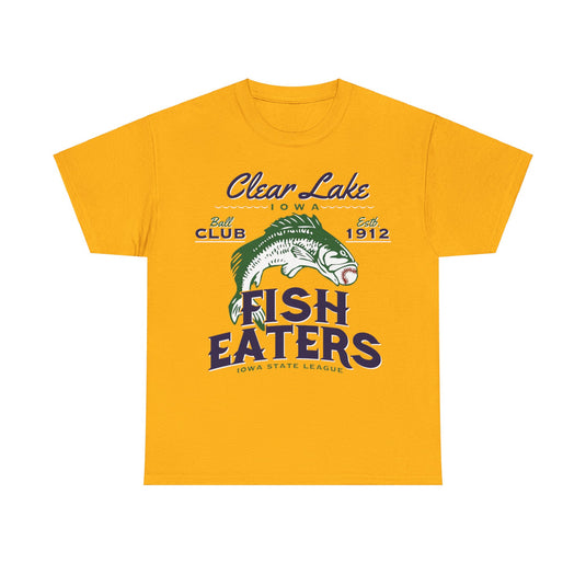 Clear Lake Fish Eaters Est 1912 Iowa Baseball T-shirt