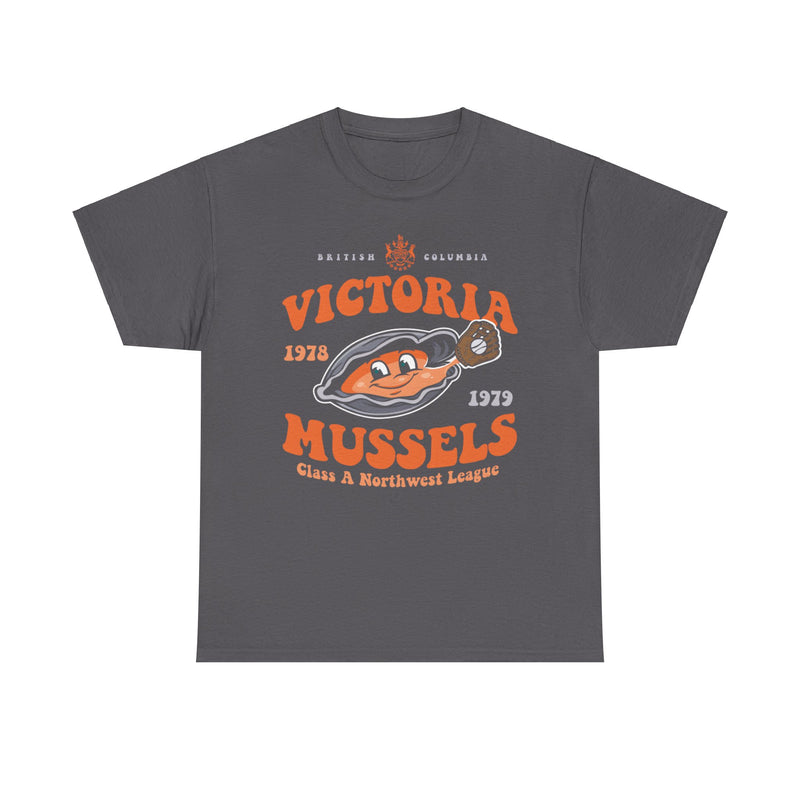 Load image into Gallery viewer, Victoria Mussels Est 1978 British Columbia Baseball T-shirt
