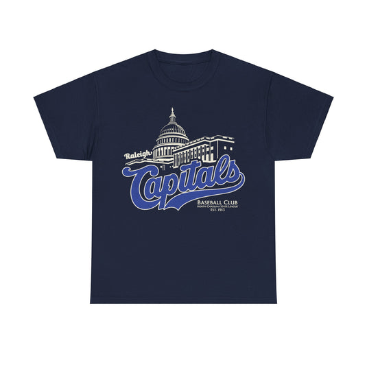 Raleigh Capitals Nostalgic Retro Baseball Team T-shirt