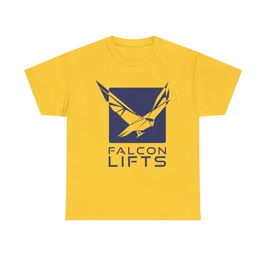 Falcon Lifts T-Shirt Defunct Elevator Company Bankrupt Logo Tee