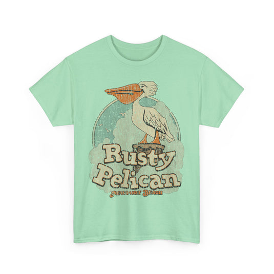 The Rusty Pelican 1972 Newport Beach California Seafood Restaurant Nostalgic T-shirt