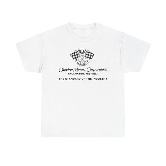 Vintage Checker Motors Kalamazoo Michigan Standard of Industry T-shirt