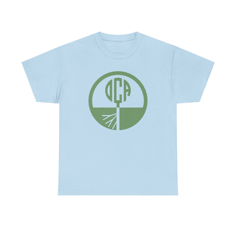 Load image into Gallery viewer, DCA Outdoor T-Shirt Defunct Outdoor Recreation Company Bankrupt Logo Tee
