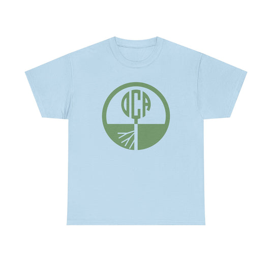 DCA Outdoor T-Shirt Defunct Outdoor Recreation Company Bankrupt Logo Tee