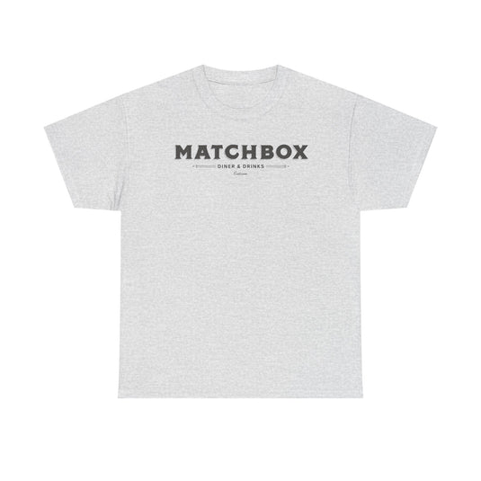 Matchbox Diner Drinks T-Shirt Defunct Restaurant Bankrupt Logo Tee