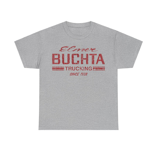 Elmer Buchta Trucking 1938 Distressed Print T-shirt