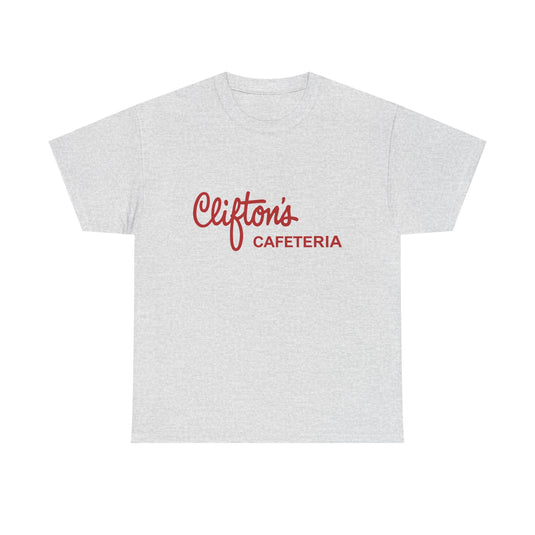 Clifton's Cafeteria T-Shirt - Cafeteria Restaurant Industry Defunct Logo Tee