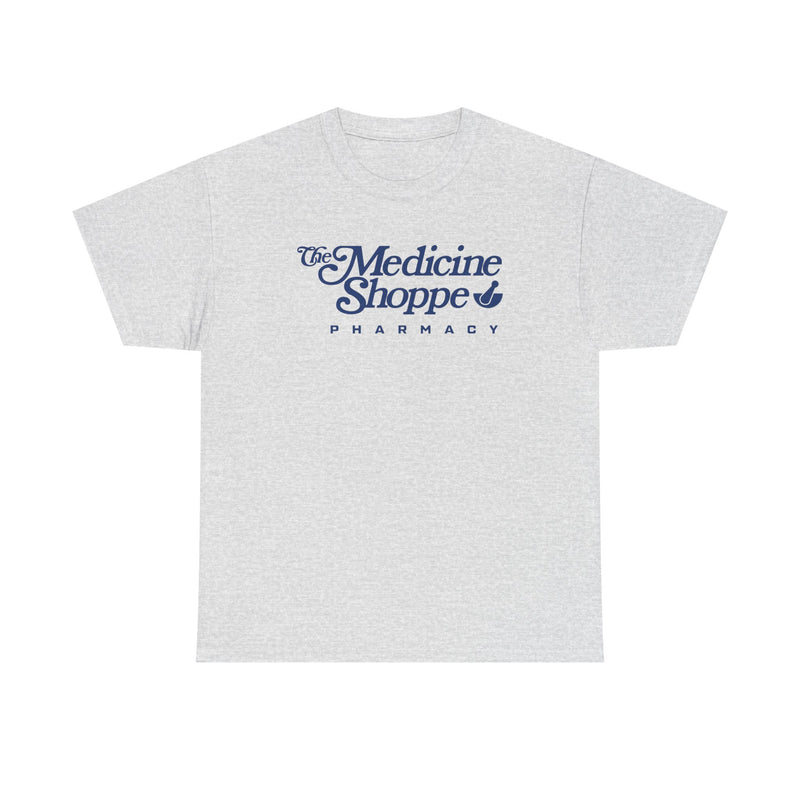 Load image into Gallery viewer, Medicine Shoppe Pharmacy T-Shirt Defunct Drugstore Bankrupt Logo Tee
