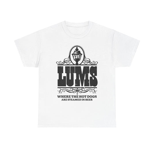 Lums Where Hot Dogs Are Steamed In Beer Vintage Logo T-Shirt