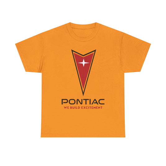 Pontiac We Build Excitement Red Arrow Star Logo Classic T-shirt