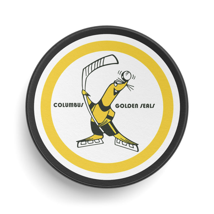 Columbus Golden Seals Hockey 1971-1973 Round Logo Hockey Puck
