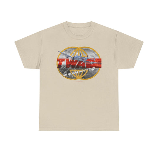 TWA Transworld Airline Up Up and Away Nostalgic Retro Logo T-shirt