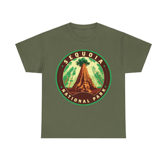 Sequoia National Park California Round Logo T-shirt