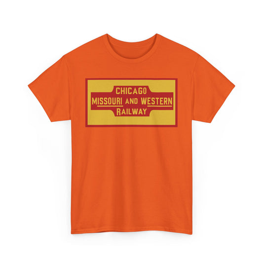 Chicago Missouri Western Railway Vintage Railroad Logo Train T-Shirt