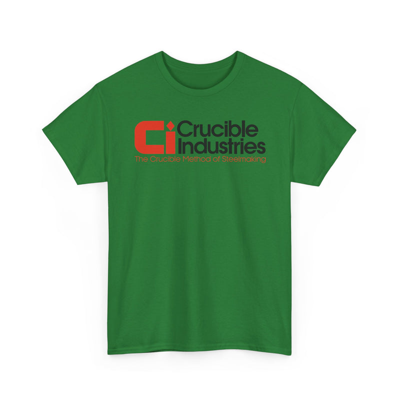 Load image into Gallery viewer, Crucible Industries Steelmaking Logo Graphic T-Shirt Rare Defunct Brand Tee
