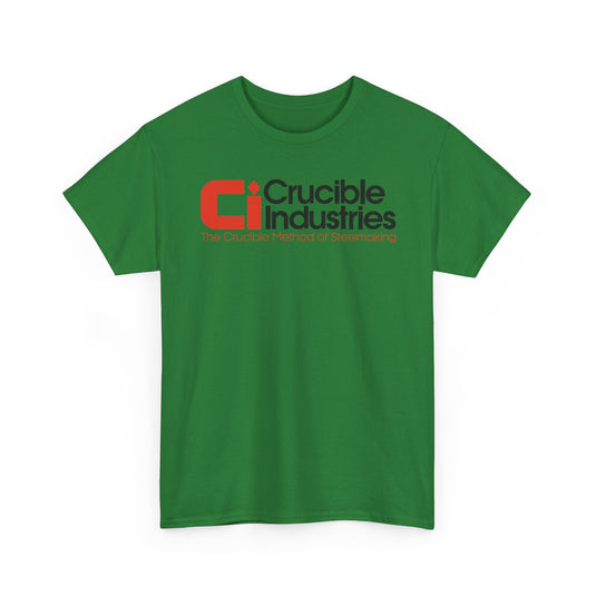 Crucible Industries Steelmaking Logo Graphic T-Shirt Rare Defunct Brand Tee