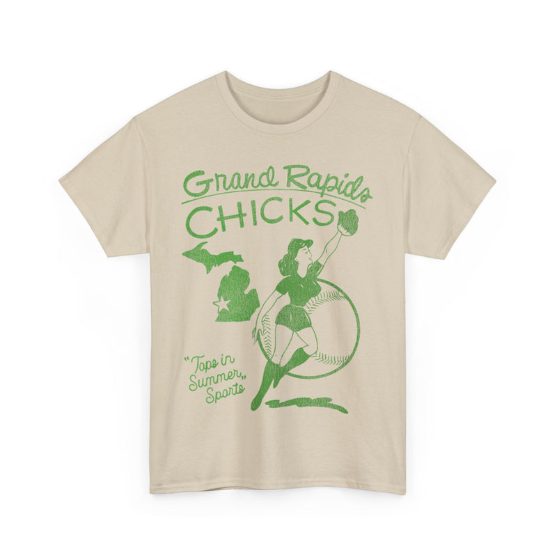 Load image into Gallery viewer, Grand Rapids Chicks Womens Nostalgic Retro Baseball Team T-shirt
