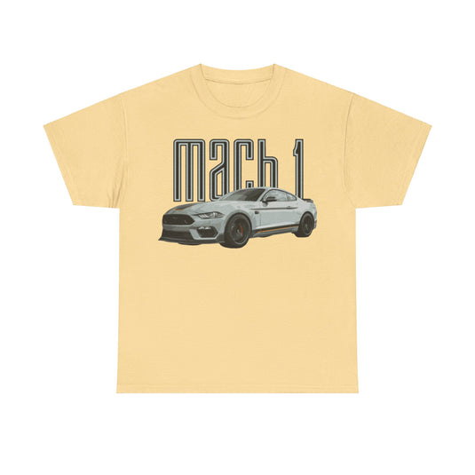 Ford Mustang Mach 1 Car Distressed Print T-shirt