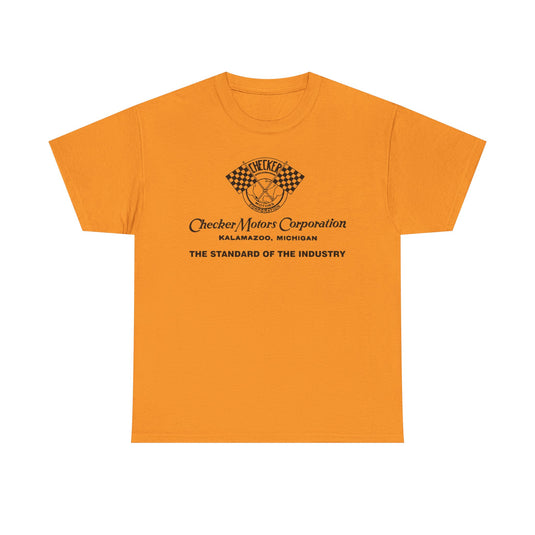 Vintage Checker Motors Kalamazoo Michigan Standard of Industry T-shirt