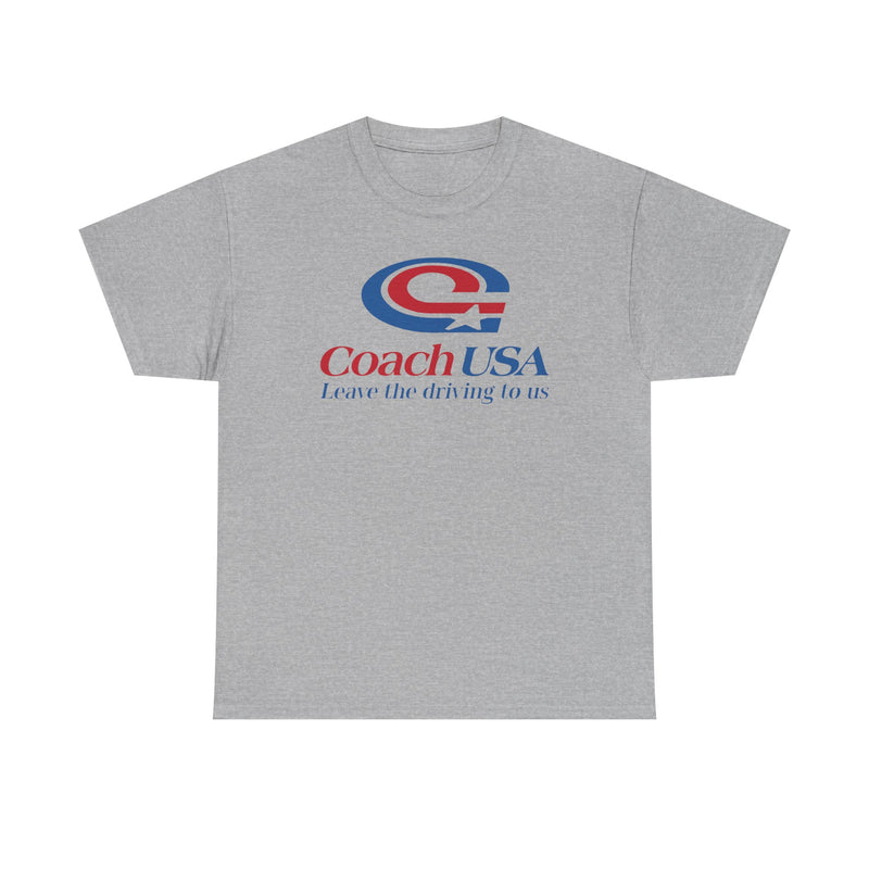 Load image into Gallery viewer, Coach USA Leave The Driving To Us Logo Graphic T-Shirt Rare Defunct Brand Tee
