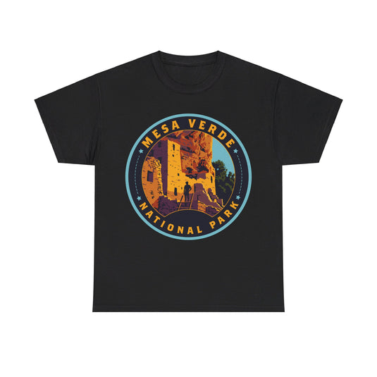 Mesa Verde National Park Colorado Round Logo T-shirt