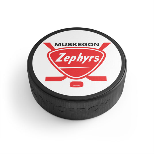 Muskegon Zephyrs International League 1960-1965 Michigan Hockey Puck