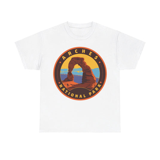 Arches National Park Utah Round Logo T-shirt