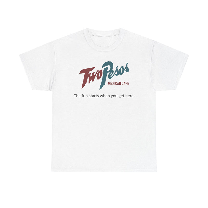 Load image into Gallery viewer, Two Pesos Mexican Cafe Vintage Restaurant Logo Chain T-Shirt
