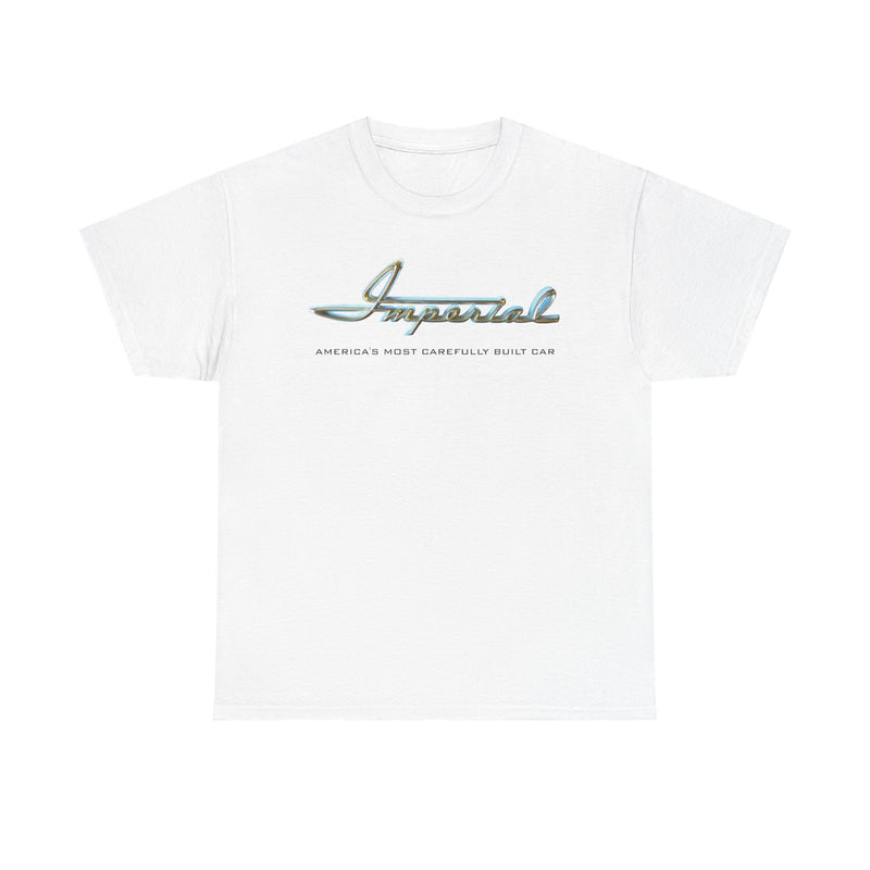 Load image into Gallery viewer, Imperial America&#39;s Most Carefully Built Car Chrome Script T-shirt
