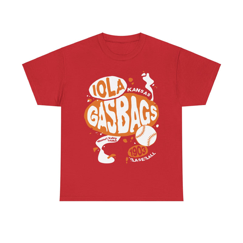 Load image into Gallery viewer, Iola Gasbags Est 1903 Kansas Baseball T-shirt
